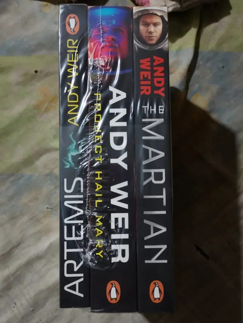 Set 3 Libros Andy Weir en Ingles - the Martian, Project Hail Mary, Artemis - Imagen 1